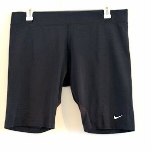 Nike Black Athletic Shorts with White Logo Size XXL
